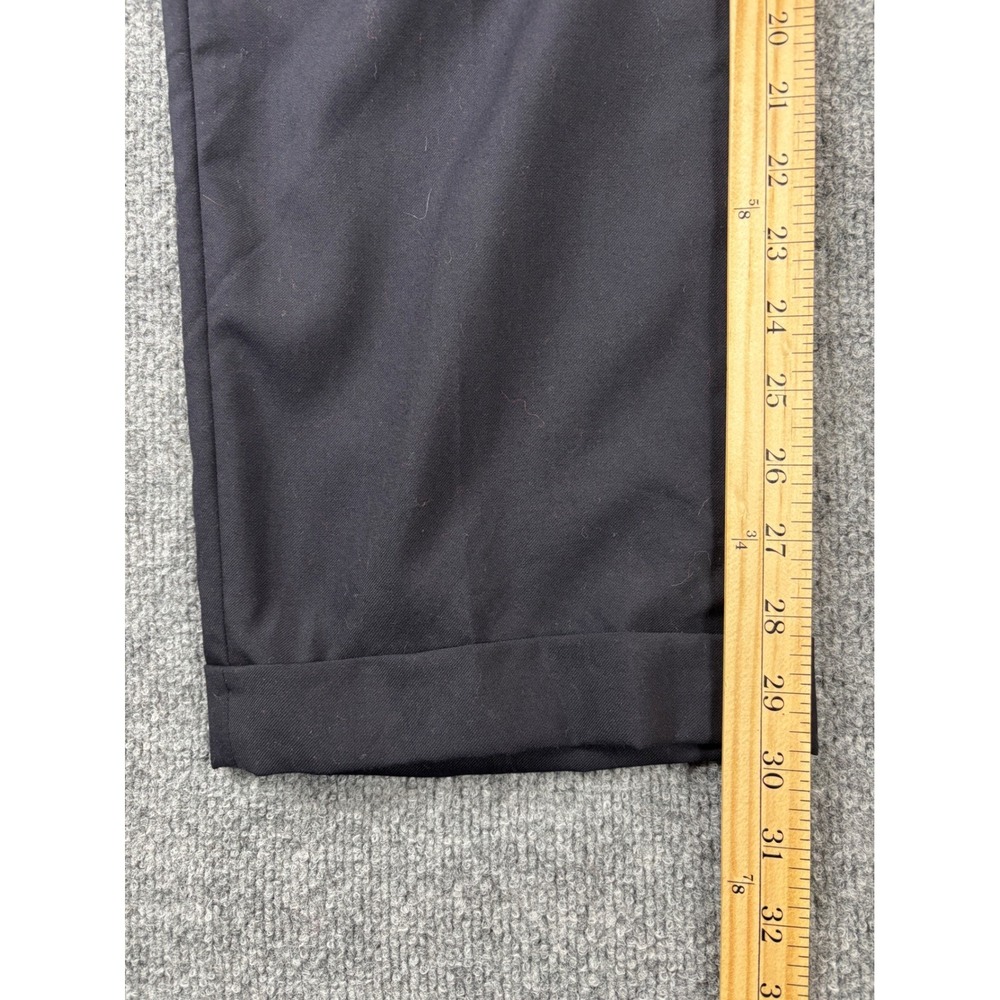 Polo by Ralph Lauren Dress Pants Men Size 34x30 Blue Navy Pleated Wool Cuffed - Picture 7 of 7